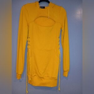 Yellow Sweater Dress